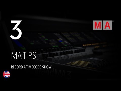 grandMA3 | MA Tips [EN] | Record a Timecode Show