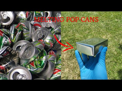 POP CAN MELTDOWN: making aluminum ingots.
