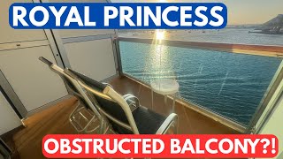 The Most Unobstructed Obstructed Balcony Cabin?! Royal Princess | Tour & Review | E409