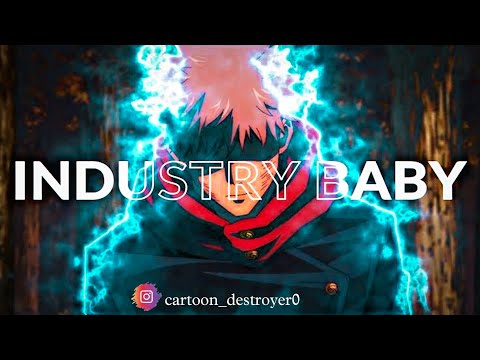 [Nightcore] - Industry Baby (Lyrics) Ft.Anime best cross-over mix match @cartoondestroyer286 #song.