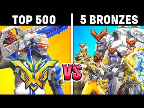The #1 Soldier76 in the WORLD vs 5 BRONZE players (ft. Jay3)