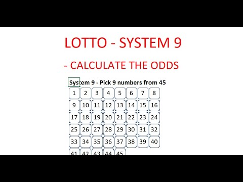 How to Calculate the Odds of Winning Lotto with System 9 - Step by Step Instructions - Tutorial