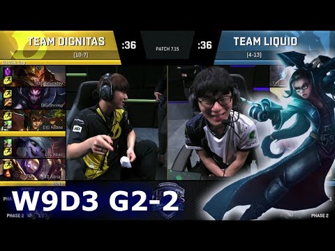 Liquid vs Dignitas | Game 2 S7 NA LCS Summer 2017 Week 9 Day 3 | TL vs DIG G2 W9D3
