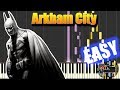 EASY Main Theme - Batman Arkham City [Piano Tutorial] (Synthesia) HD Cover