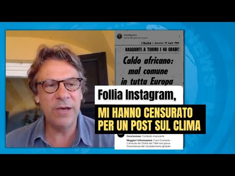 Follia Instagram, mi hanno censurato per un post sul clima (Zuppa di Porro 27 lug 2022)