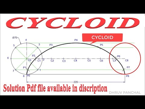 Easy Steps to Draw Cycloid | Engineering Curves | Engineering Drawing
