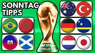 WM 26 TIPPS & PROGNOSE ✅🏆 (Sonntag) | Profi Sportwetten Tipps | Alle Spiele