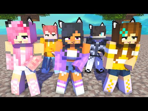 SIMPLE DIMPLE TUTU FIRST MEET PRETTY KC, APHMAU, MACNCHEESEP1Z - MINECRAFT ANIMATION #shorts