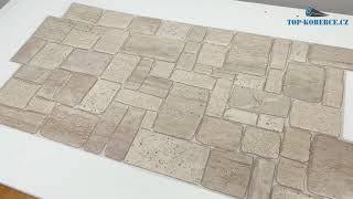 3D obkladový omyvatelný panel PVC  Coquina Bežová (498x980mm)