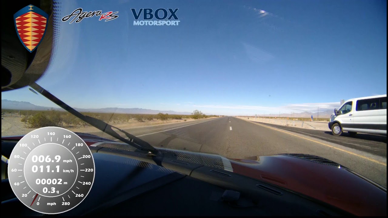 Koenigsegg Agera RS hits 284 mph - VBOX verified thumnail