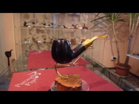 Brand new briar pipe Paronelli giant bent 9mm handmande black night -  eBay number: 401152724518