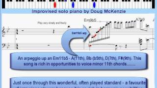 Stella By Starlight (reharmonised) Jazz piano tutorial