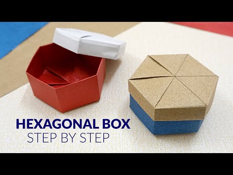 Easy Hexagonal Origami box | How to make Hexagonal Box by A4 paper step by step