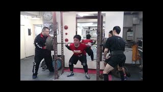 スクワット227.5kg8rep/パワーリフティング/ハリー@93kg