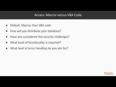 Hands On Microsoft Access 2019 A Quick Introduction to VBA | packtpub com