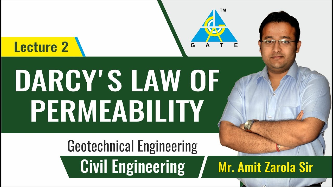 Thumbnail for (725) Darcy's Law of Permeability | Lecture 2 | Geotechnical Engineering