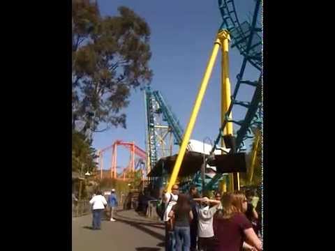 Off-ride footage of a Boomerang train