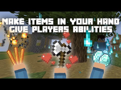 ✔️ Make Items In Your Hand Give Players Abilities Minecraft! Make OP Weapons! ✔️