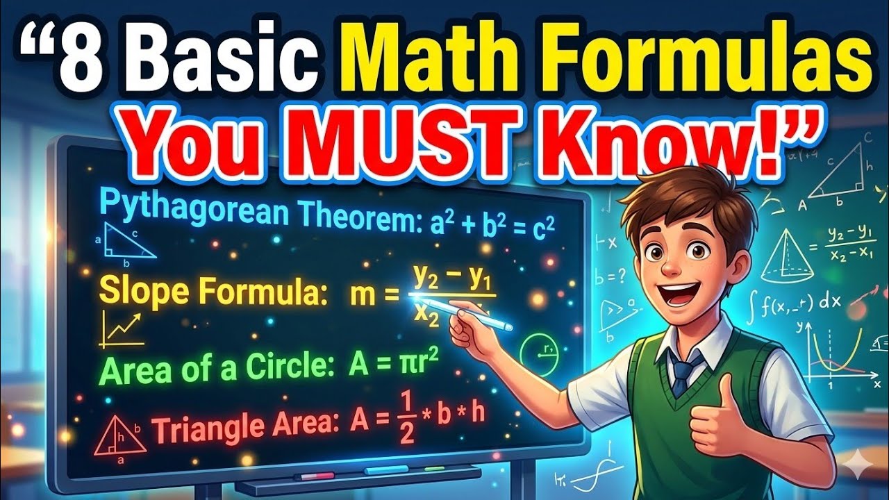 8 Basic Math Formulas Every Student Must Know