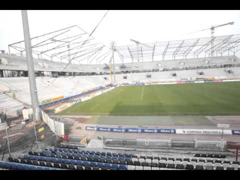 Budowa stadionu Górnika Zabrze (28.02.2013)