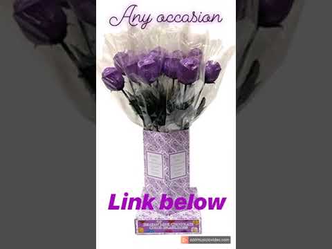 Bouquet Purple or All Colors Chocolate Roses on Amazon !!  All Colors