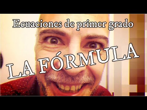 Ecuaciones de primer grado. Conjunto solución USANDO UNA FÓRMULA