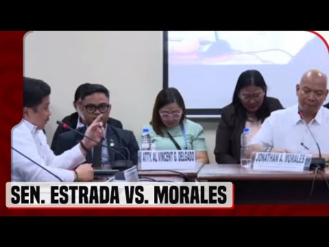 Morales, may patutsada kay Sen. Estrada nang kwestiyunin ang kanyang kredibilidad sa pagdinig