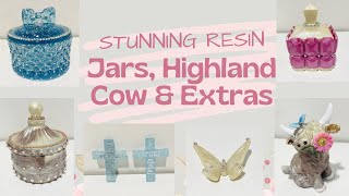 STUNNING Resin Jar, Highland Cow & Extras: Must See