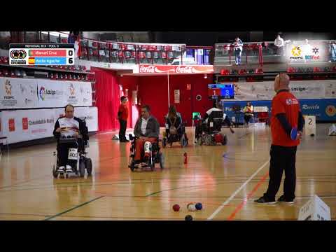 BISFed Boccia Regional Open 28.03.2018. 404 Manuel Cruz (POR) vs. 405 Vasile Agache (ESP) (BC4)