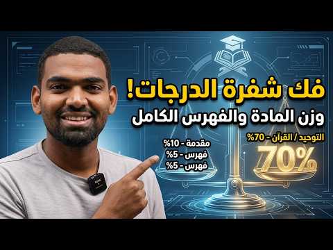 صورة مصغّرة للدرس: وزن مادة التربية الإسلامية تخصص في الحقول