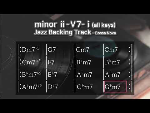 minor ⅱ-Ⅴ7-ⅰ all Keys - Backing Track (Bossa Nova)