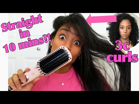 Can a Brush Straighten My Curly Hair?! // L'ange Le...