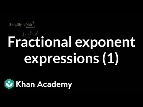 Fractional Exponent Expressions 1