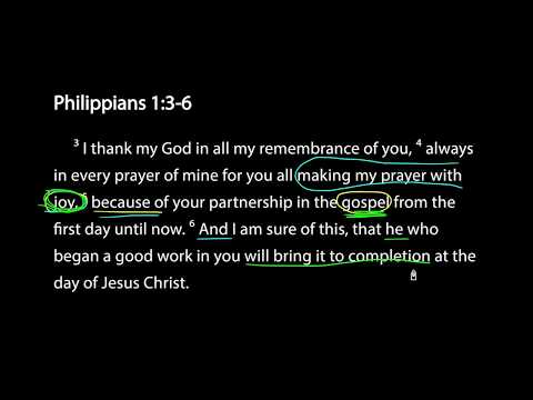 Savoring Scripture - Philippians 1:3-6