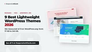 9 Best Lightweight WordPress Themes 2026 – Fastest WordPress Theme Test