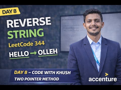 Reverse String Explained Two Pointer Method Leetcode 344 Placement Series