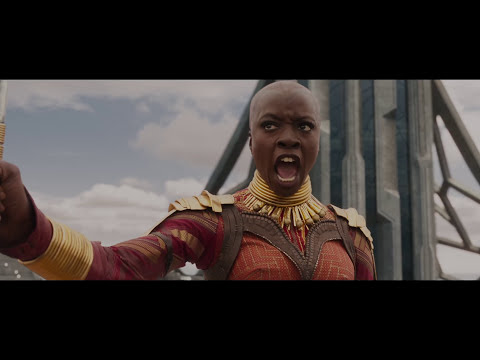Wakandan skyline wide shot from the official trailer emphasizing grandeur