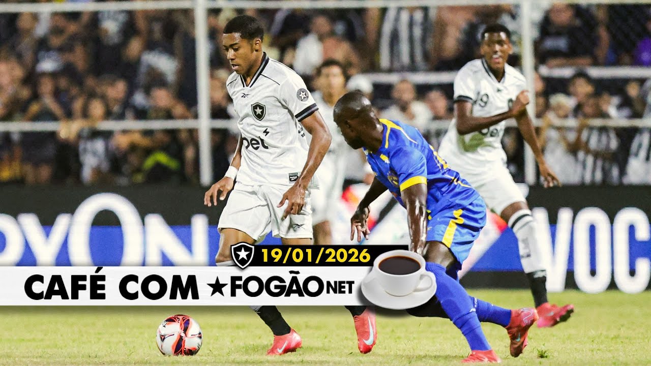 LIVE CAFÉ COM FOGÃONET | Garotada do Botafogo luta, mas sofre virada com um a menos; time principal estreia quarta