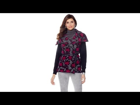 Jamie Gries Collection Rose Textured Cardigan