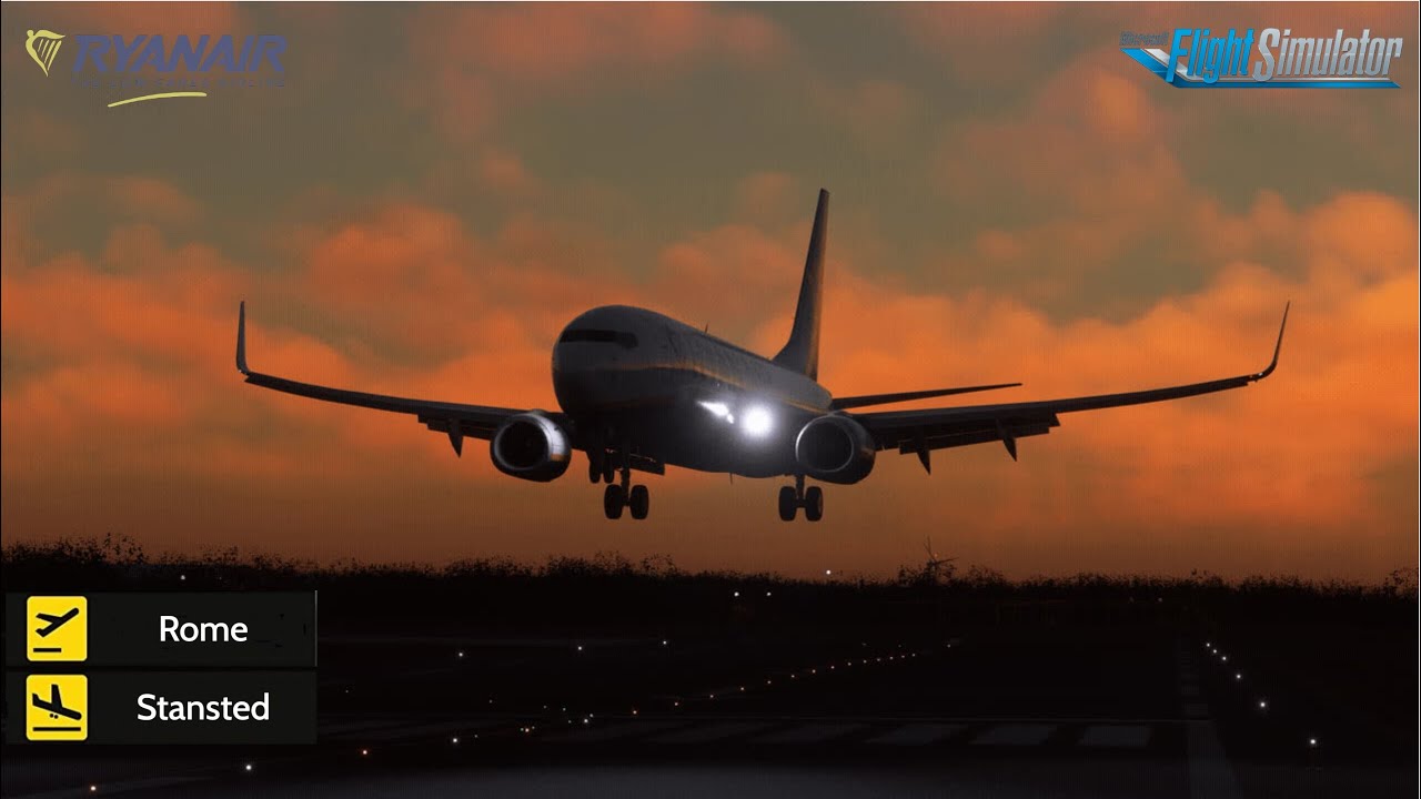 Rome Ciampino to Stansted - MSFS 2020 - Ryanair - VATSIM
