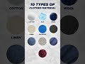 10 Types Of Clothes Material
