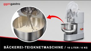 Pétrin de Boulangerie - 16 Litres / 6 kg - 5 Vitesses - avec Bras Basculants