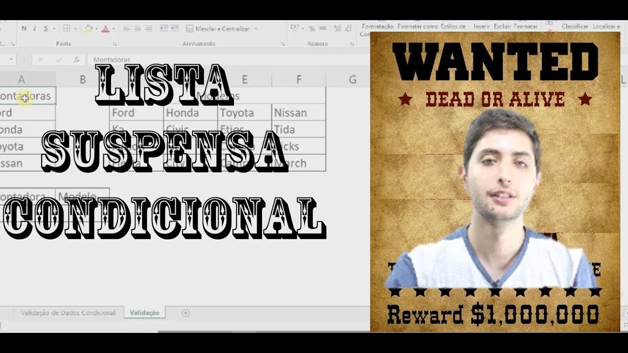 Lista Suspensa Condicionada: Validação de Dados Condicional no Excel