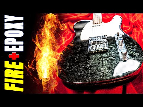 I Built a FIRE and EPOXY Guitar! The FLAMECASTER!