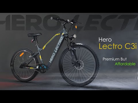 Red and black bldc hero c3i electric cycle, battery charging...
