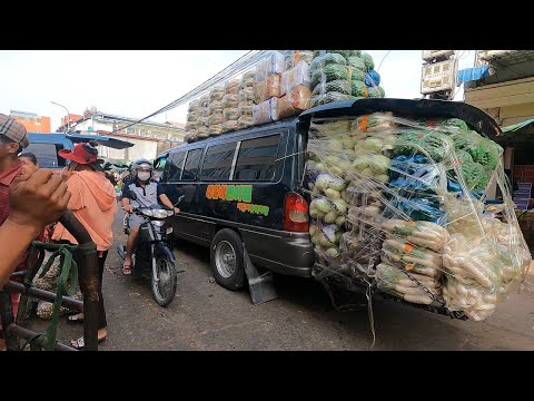 A Big Wholesale Market of Vegetable in Phnom Penh city | Cambodia 2023 | Food Market