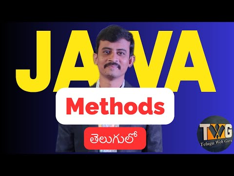 Methods In Java Telugu