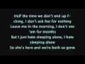 Drake Hate Sleeping Alone Lyrics On Screen NEW