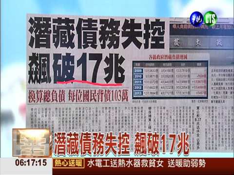 潛藏債務失控 飆破17兆