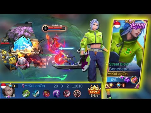 Supreme #1 Benedetta only by Solo Rank!!! - MOBILE LEGENDS